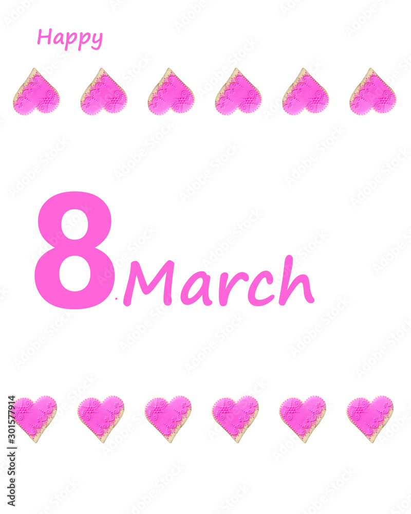 Congratulations on March 8th. Concept of Happy Women`s Day