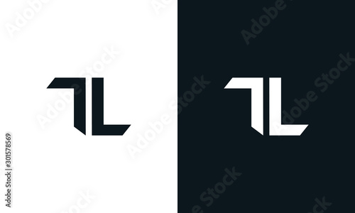Minimalist abstract letter TL logo. This logo icon incorporate with two abstract shape in the creative process.
