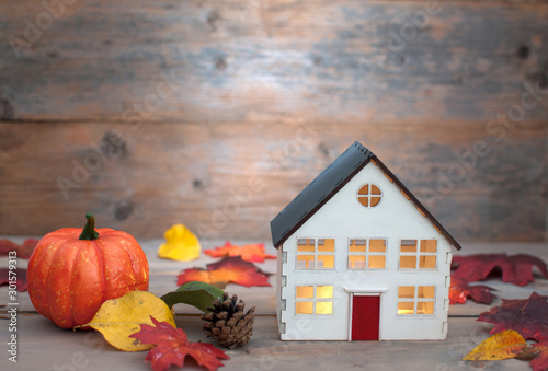 Miniature house autumn