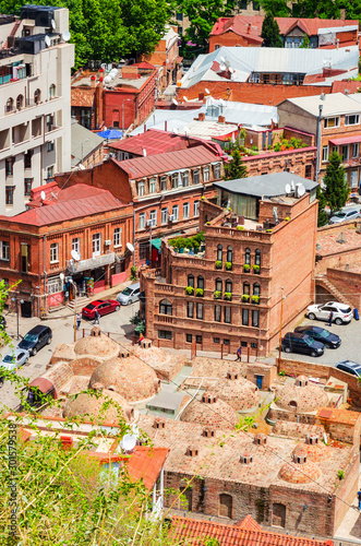 Old sulfur Baths in historical center of Tbilisi, Georgia photo