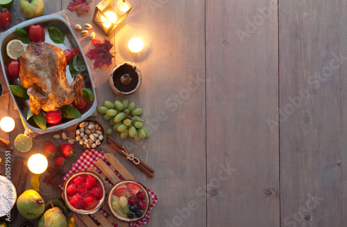 Seasonal meal table setting