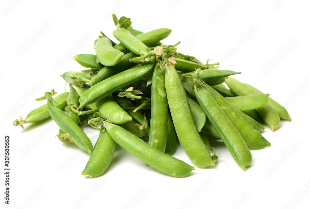 Fresh peas isolated on white background Fresh peas isolated on white background