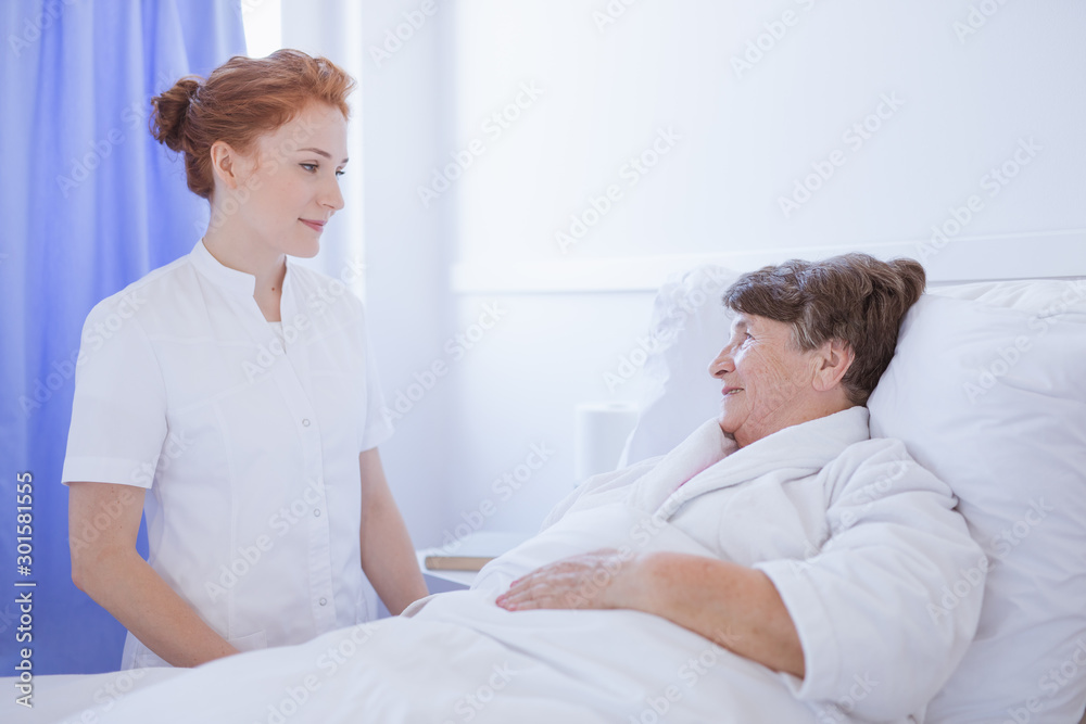 Fototapeta premium Taking care of woman