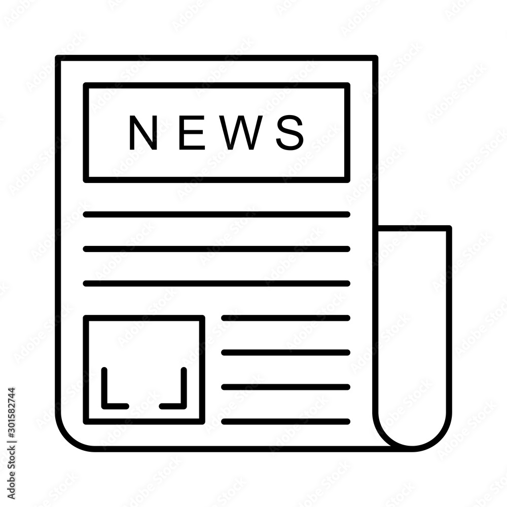 icon set for newspaper , broadsheet and paper icon set for newspaper , broadsheet and paper