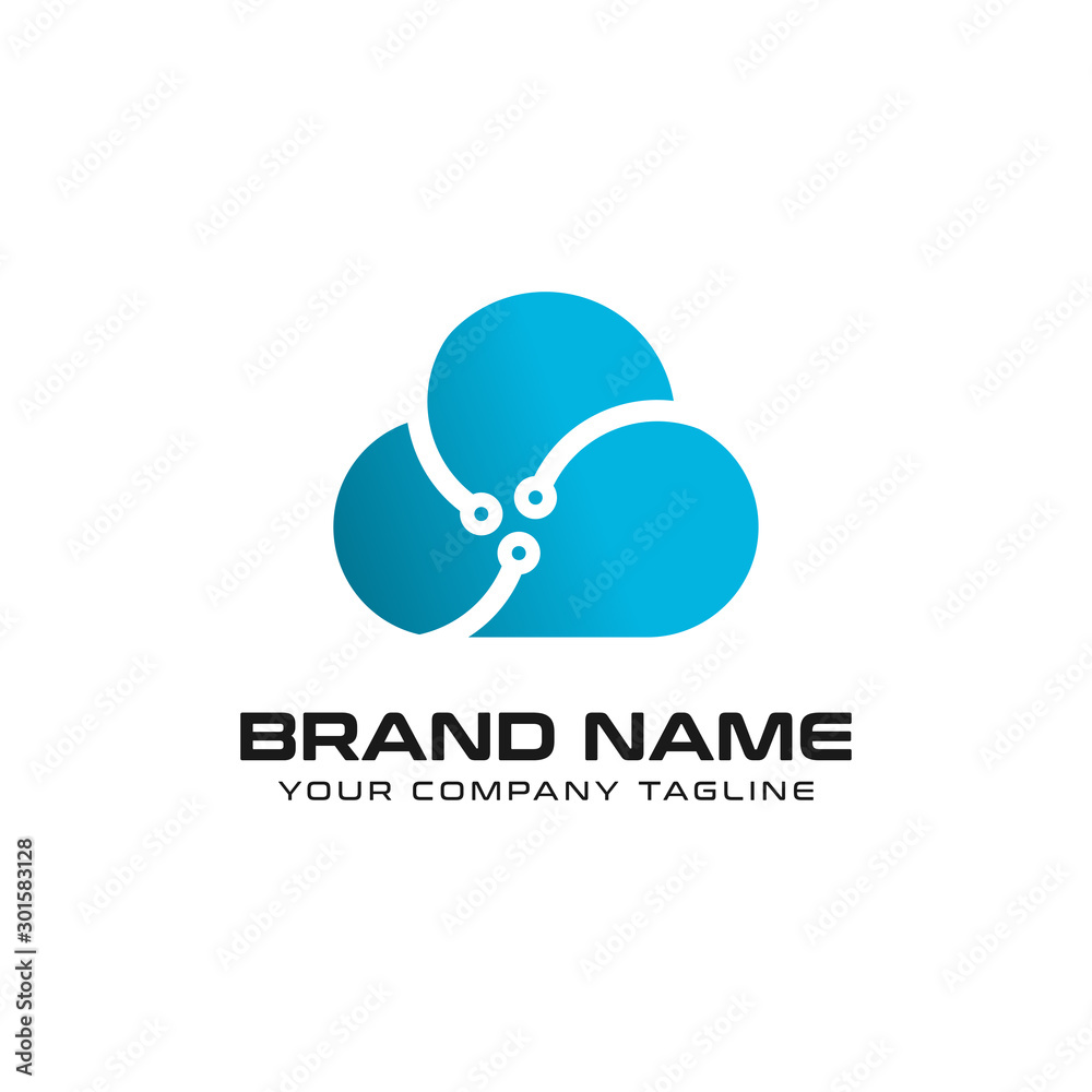 Cloud Technology Logo design vector Cloud Technology Logo design vector