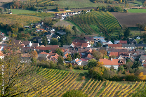 Aerial view of Falkenstein in Austria