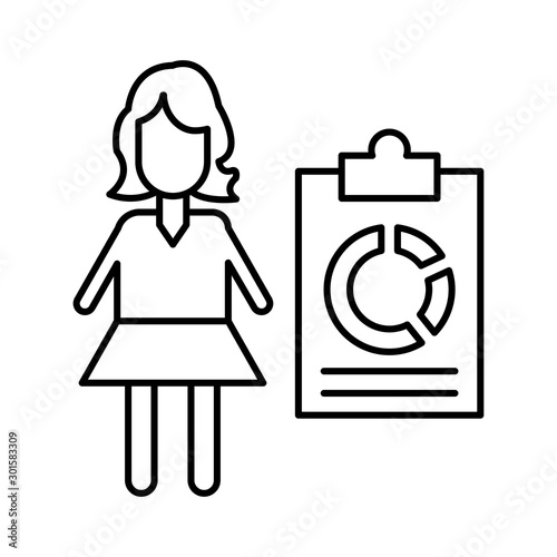 icon set for clipboard  , graph  and chart photo