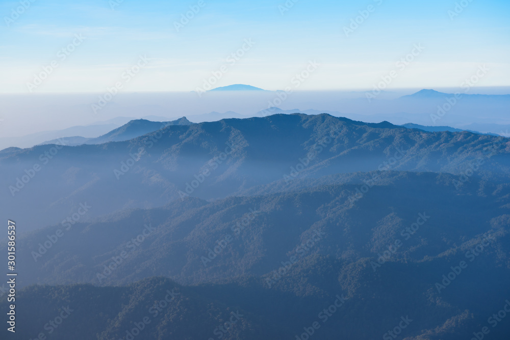 Fog and cloud landscape