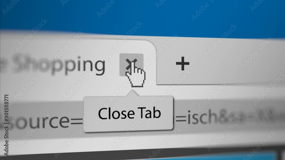 Mouse Cursor Clicking Close Tab in Web Browser