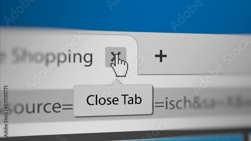 Mouse Cursor Clicking Close Tab in Web Browser