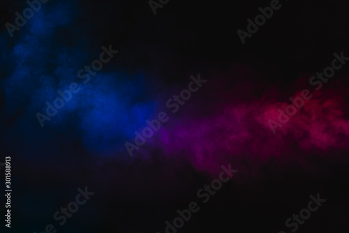 abstract colorful smoke on dark background