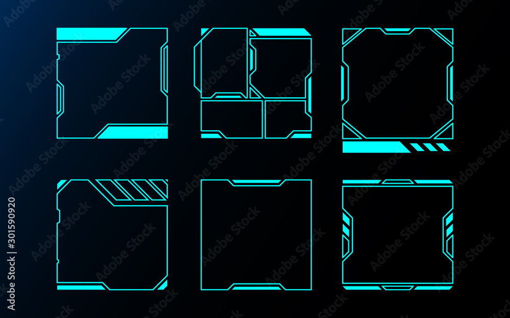 Abstract frame set technology future interface hud . Stock Vector ...