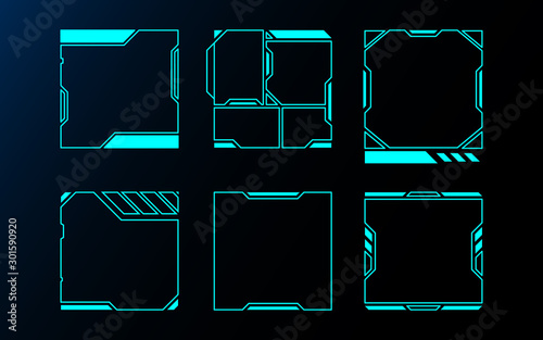 Abstract frame set technology future interface hud .