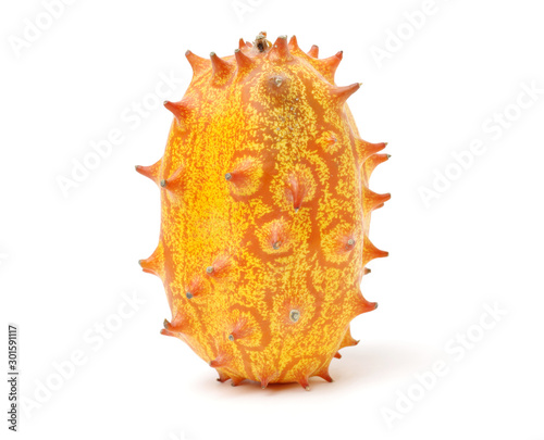 Kiwano melon isolated on white background photo