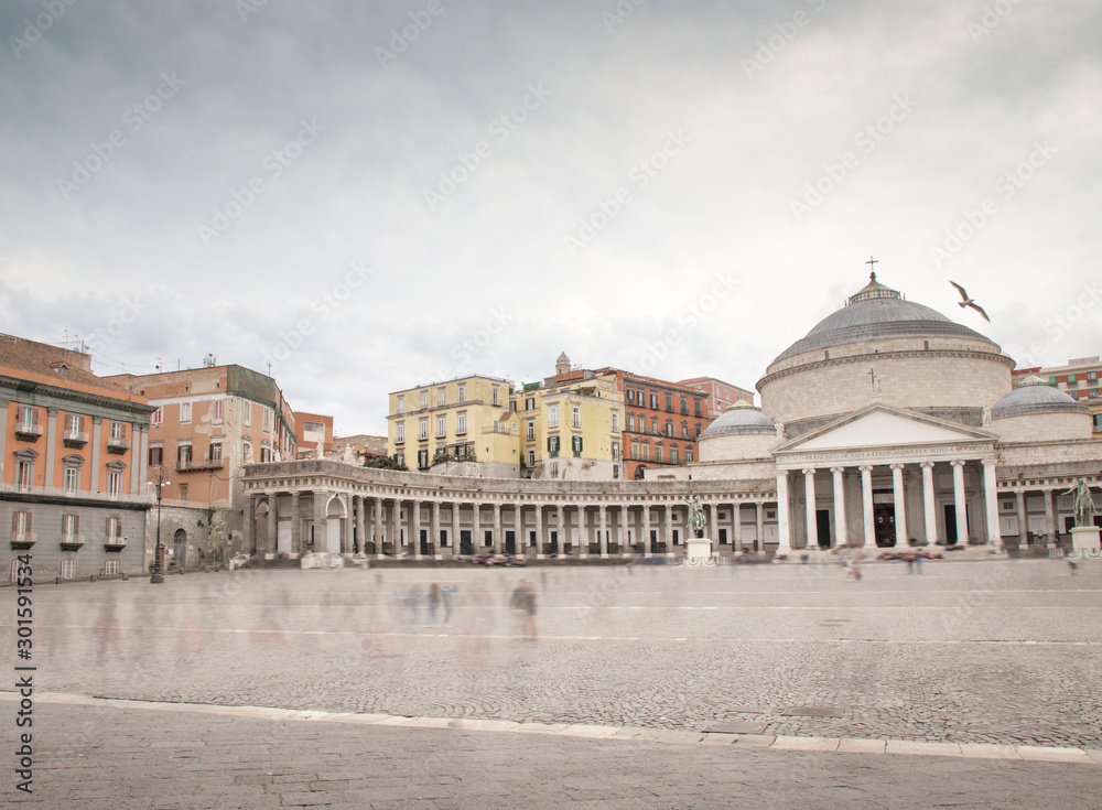 Piazza del Plebiscito in naples italy
