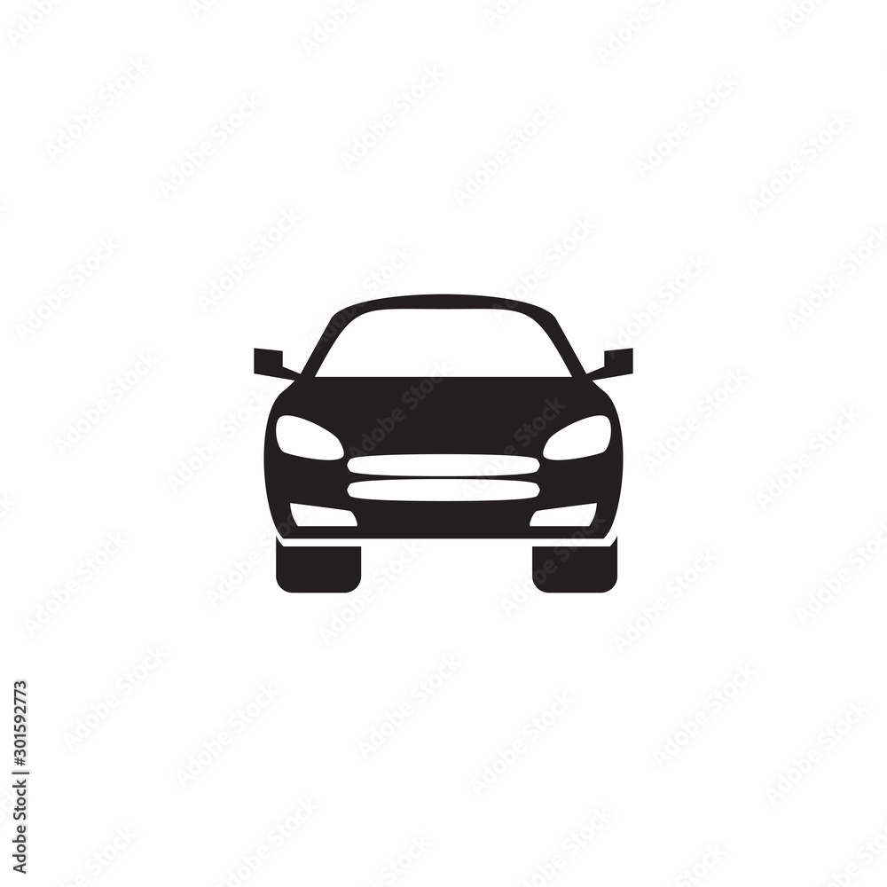 Automotive logo design with using car icon frontview Automotive logo design with using car icon frontview