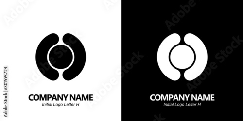 Initial letter H logo vector design template. Initial H minimalist logo template vector.