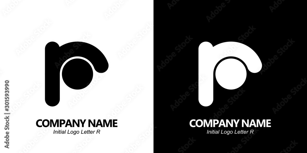 Logo Beginning R Initial letter R logo vector design template. Initial R minimalist logo ...