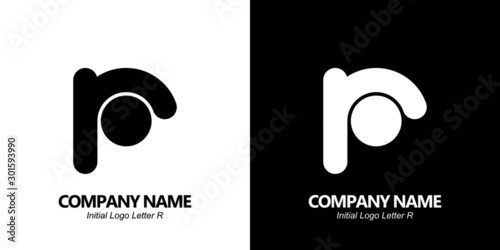 Initial letter R logo vector design template. Initial R minimalist logo template vector.