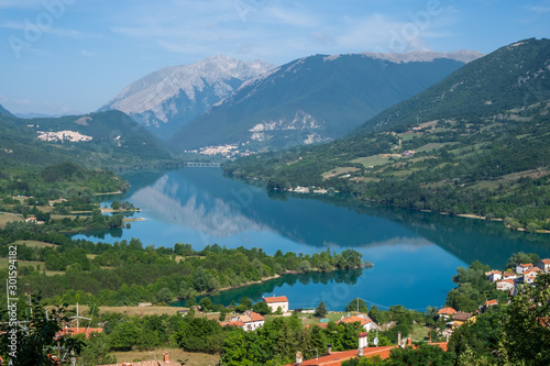 Landscape, view of Barrea lake, in National Park of Abruzzo, Italy © M.Botarelli