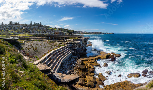 Photography Waverley Cemetery at the Bondi to Coogee coastwalk close to Sydney, Australia