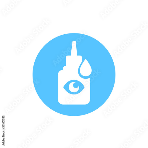 Eye drops bottle vector icon