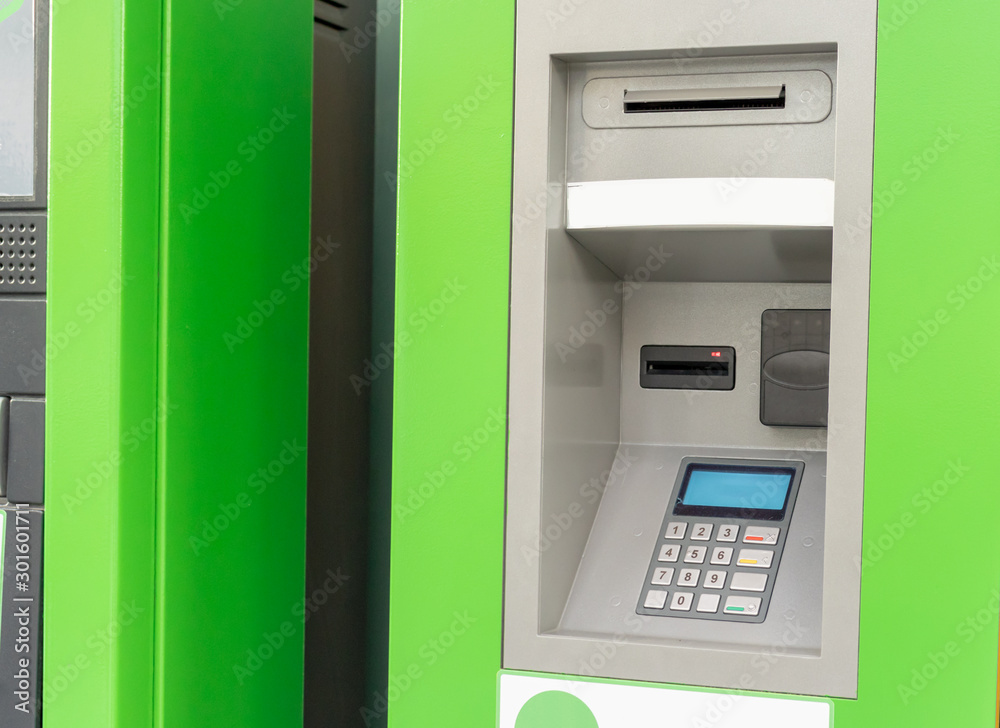 Parking payment terminal, device on a city street for digital pay Parking payment terminal, device on a city street for digital pay