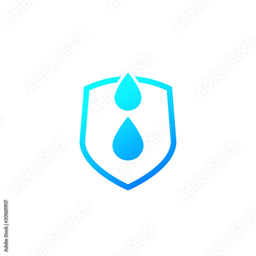 waterproof or water resistant icon
