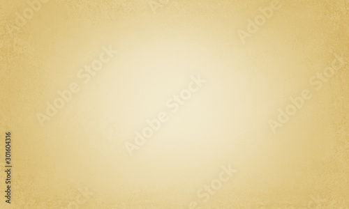 Gold background texture with pastel border with soft white center in abstract yellow gold paper illustration, old plain vintage yellowed paper