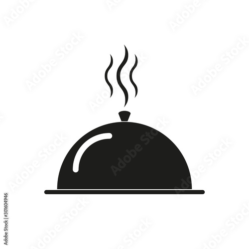 Hot food tray closed icon. simple vector illustration