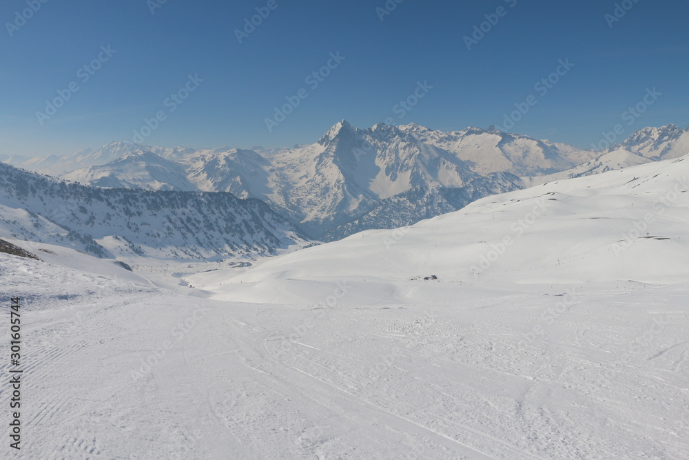 Station de ski dans les pyrénées