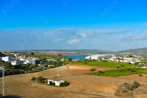 View at surroundings of Arcos de la Frontera, white town of Cadiz. Andalusia,Spain.