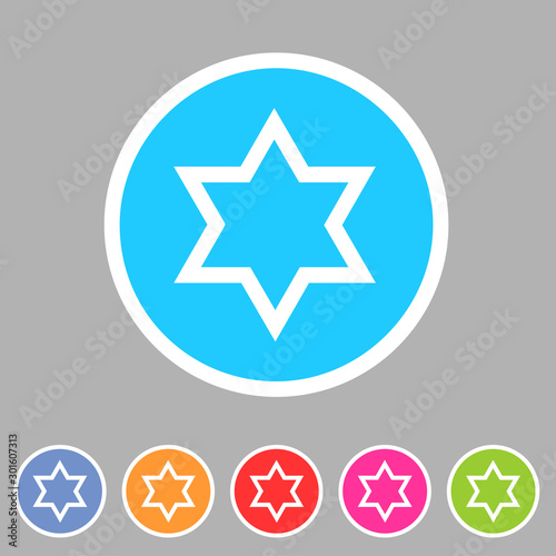 magen david star israel symbol icon flat web sign symbol logo label