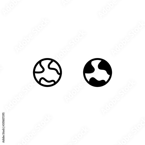 Earth looks form space Icon Vector