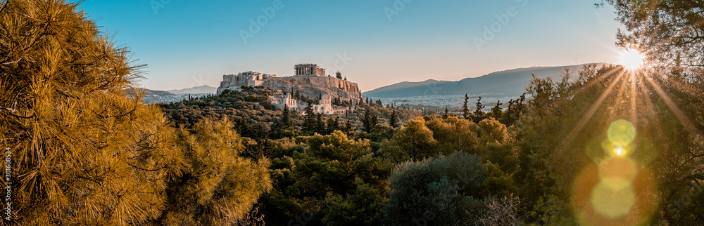 Panorama der Akropolis in Athen, Griechenland