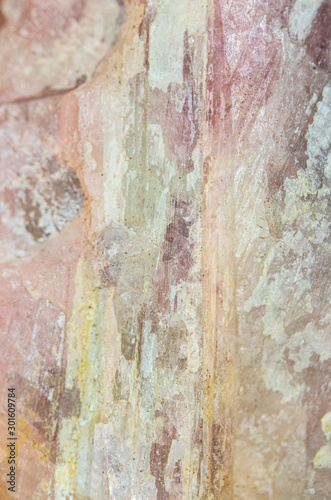 Semi Precious Pink Purple Gemstone Quartz Crystal Close Up