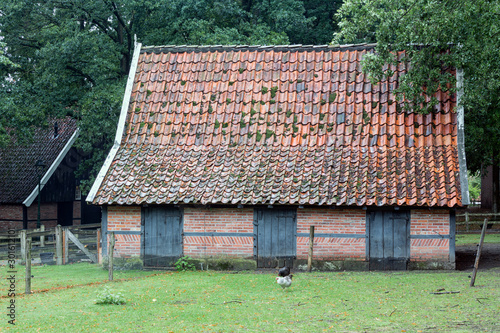 Dutch rural open-air museum with old barn