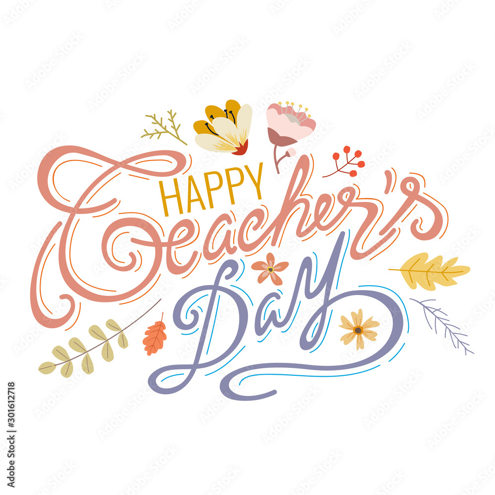 Creative abstract, banner or poster for Happy Teacher's Day with nice and creative design illustration.