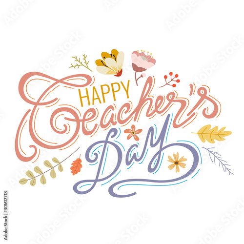 Creative abstract, banner or poster for Happy Teacher's Day with nice and creative design illustration.