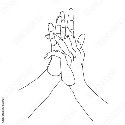 One Line Drawing Hand With Nails And Manicure Stock Vector Adobe Stock One Line Drawing Hand With Nails And Manicure Stock Vector Adobe Stock