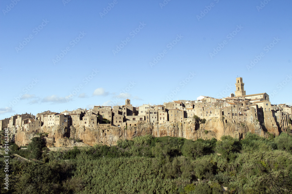 Pitigliano, one of the most beautiful town in Tuscany, Italy.