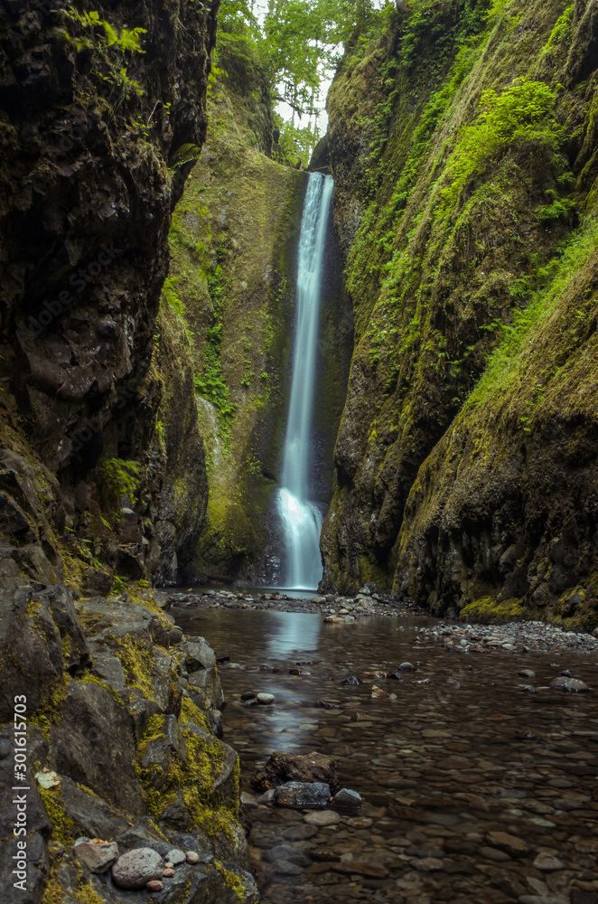 Waterfall in the columbia gorge 