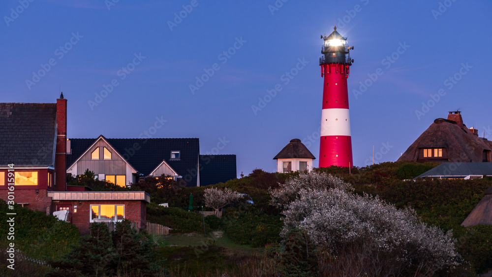 Leuchtturm Hörnum in der blauen Stunde Leuchtturm Hörnum in der blauen Stunde