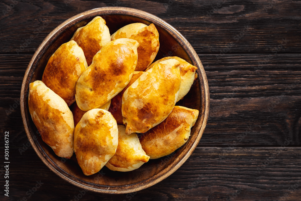 Homemade apple pies, russian style pastry. Homemade apple pies, russian style pastry.
