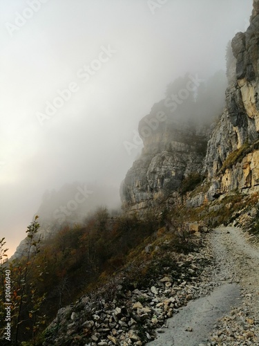 fog in the mountains photo