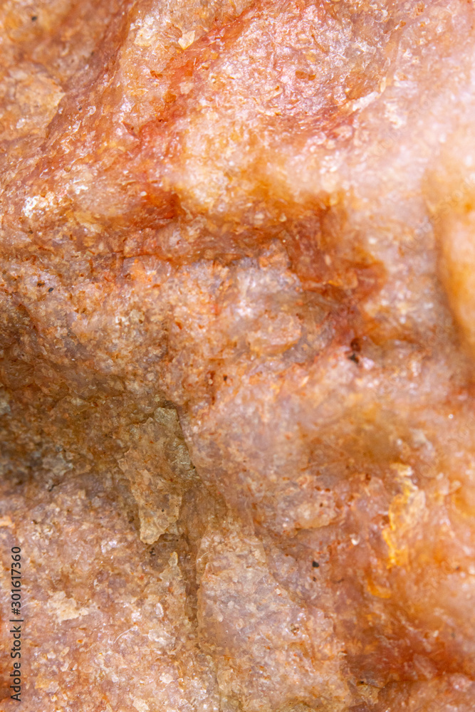 Fototapeta premium Orange Citrine Yellow Quartz Crystal Close Up 