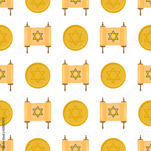 Illustration on theme big colored pattern torah