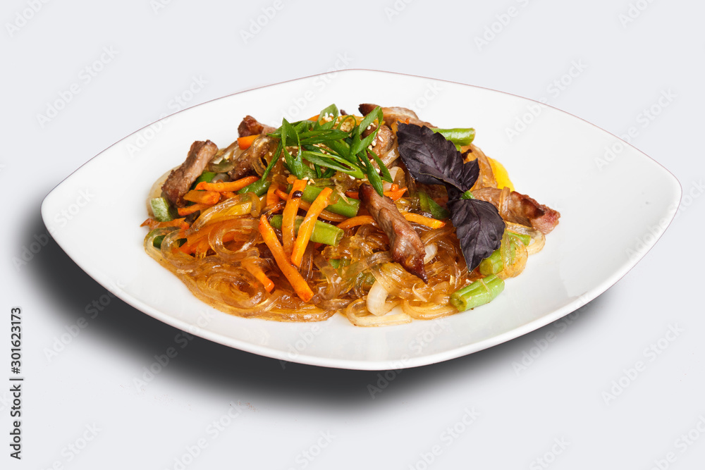 Food on a white background Food on a white background