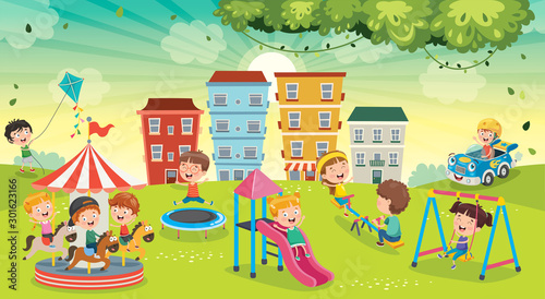 Children Playing In The Park