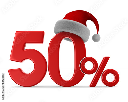 Fifty percent on white back...